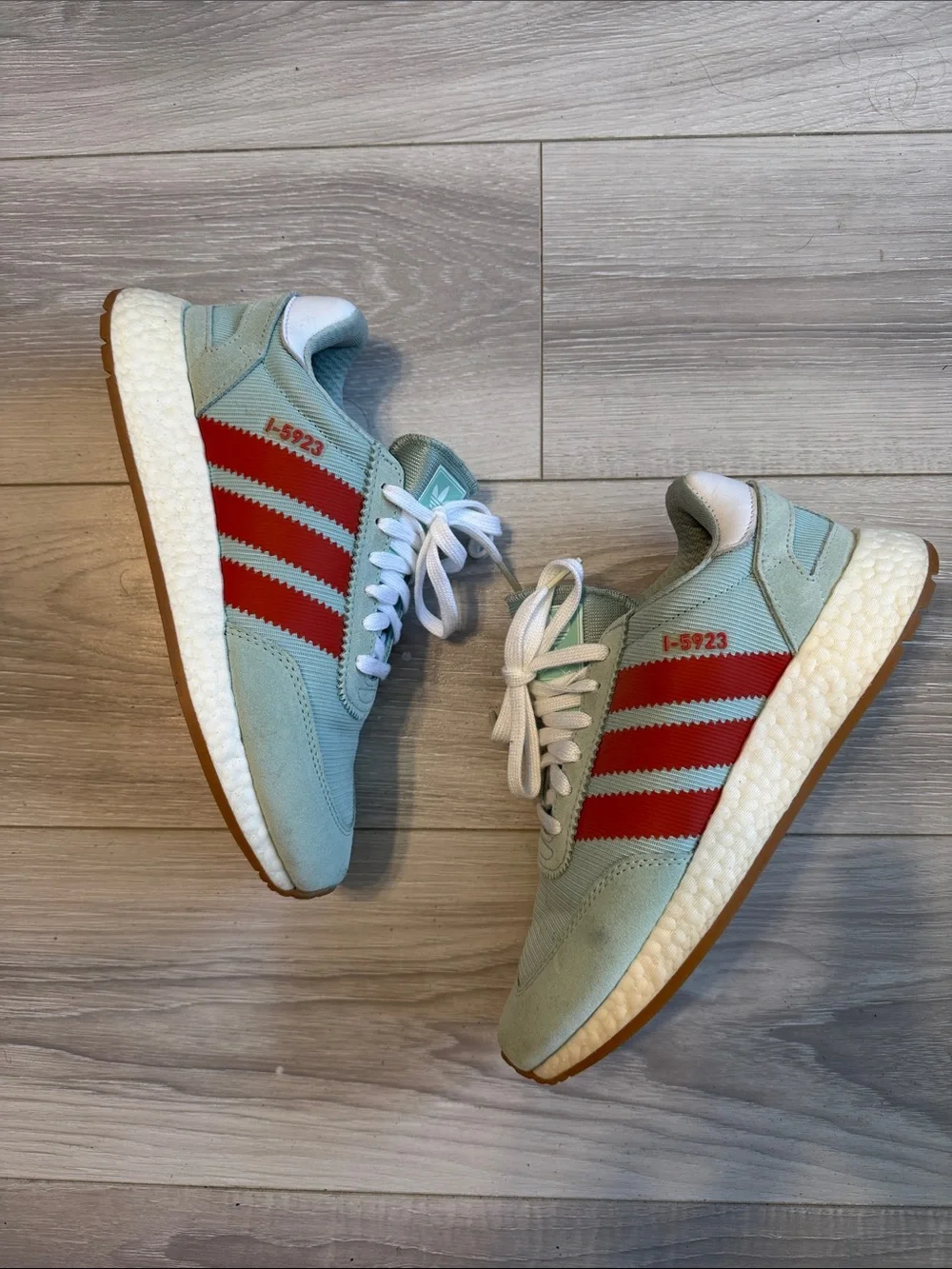 adidas Women's Light Blue & Red Retro Runner Sneakers